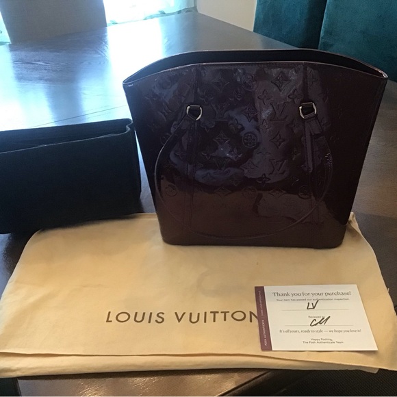 Louis Vuitton Vernis Amarante tote in pristine condition. Posh Authenticated - Picture 12 of 15